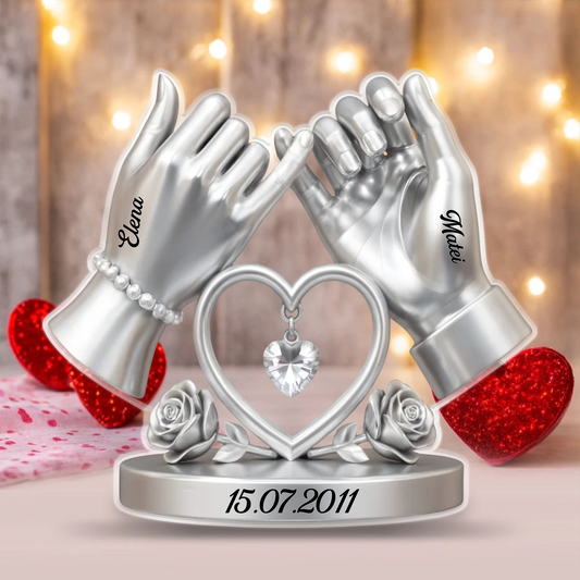 Decorațiune personalizată unică pentru îndrăgostiți, din acril